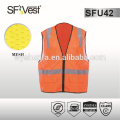 100% polyester mesh safety vest with tricot pockets conform to ANSI/ISEA 107-2010